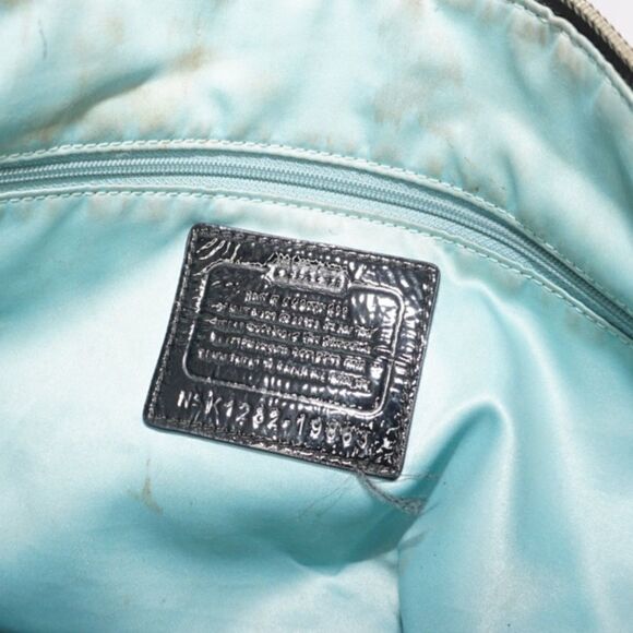 Coach Poppy Metallic Signature Black Shoulder Bag 19863 - Picture 12 of 13